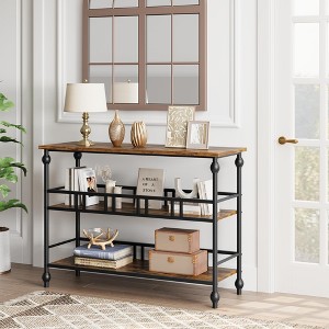 Narrow Console Table for Entryway, 43 Inch Vintage Farmhouse Sofa Side Table - 1 of 4