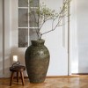 LuxenHome Rustic Brown Stoneware 18.5-Inch Tall Indoor and Outdoor Bud Vase Multicolored - 2 of 4
