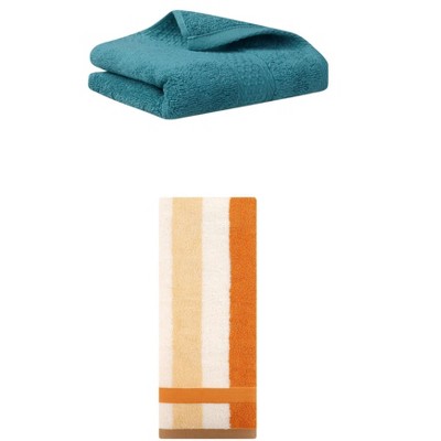 REGALWOVEN Cotton Absorbent Soft Decorative Hand Towels 13" x 30"/13" x 29" 2 Pcs
