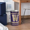 NCAA Washington Huskies Waste Basket: Tin Indoor Trash Can, Open Top, 13-Gallon Capacity - 2 of 3
