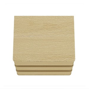 Gulches 26" Molly 3-Drawer Nightstand, Natural Oak with Wood Pulls, Pedestal Base, MDF Bedside Table for Bedroom Living Room (26"L x 20.9"D x 24"H) - 1 of 4