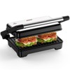 YASHE Panini Grill Press, 1200W Sandwich Maker with Non-Stick Cast Aluminum Plates, Fits 2 Slices, 180° Opening, Easy to Clean, Versatile Use - 2 of 4