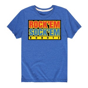 Boys' - Rock 'Em Sock 'Em Robots - Rock 'Em Sock 'Em Logo Short Sleeve Graphic T-Shirt - 1 of 4