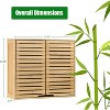 Yukimo 2 Tier Bamboo Bathroom Wall Cabinet, Adjustable Shelf with Double Doors, Easy Assembly, Natural and Eco-Friendly - 3 of 4