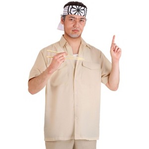HalloweenCostumes.com One Size Fits Most  Men  Men's Karate Kid Mr. Miyagi Halloween Costume Kit | Adult Karate Kid Costumes,  Brown - 1 of 4