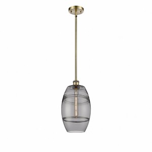 Vaz - 1 Light Stem Hung Mini Pendant In Industrial Style-9.88 Inches Tall and 8 Inches Wide - 1 of 1