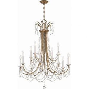 Crystorama Lighting Karrington 12 - Light Chandelier in  Aged Brass - 1 of 4