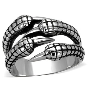 Slickblue Men’s Open Cuff Claw Ring, Polished Stainless Steel, Halloween or Streetwear Look, Sizes 8-13 - 1 of 4