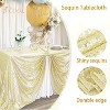 Wikineon Sequin Tablecloth Wedding Light Gold 90x90 Inches Glitter Tablecloth Table Cover - Ceremony Thanksgiving Christmas Parties Tablecloth - 4 of 4