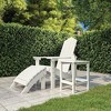 vidaXL Patio Adirondack Table, White 15"x15"x18.1" HDPE - 2 of 4