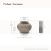 LuxenHome Rustic Ceramic Vase, Terracotta Pot with Earthy Gray-Brown Finish, Handcrafted - 3 of 4