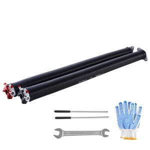 VEVOR Garage Door Torsion Springs, Pair of 0.250 x 2 x 35 in, 16000 Cycles, Electrophoresis Black Coated for Replacement, Garage Door Springs,Black - 1 of 4