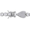 EVERLY JEWELRY | Sterling Silver 9 1/2 CT TGW Created White Sapphire Heart Bracelet, 8 inc - 4 of 4
