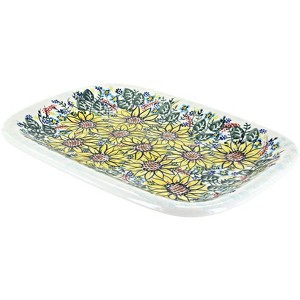 Blue Rose Polish Pottery 120 Vena Medium Rectangular Serving Platter - 1 of 1