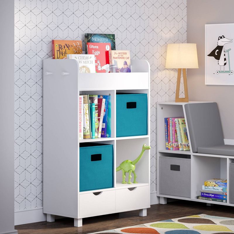 Kids&#39; Book Nook Cubby Storage Cabinet with Bookrack - RiverRidge Home, 4 of 19