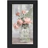 HomeRoots Cottage Peach Roses Black Framed Print Wall Art - 4 of 4