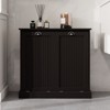 AndMakers 32.68 in. W. x 14.57 in. D x 31.5 in. H Wood Linen Cabinet with Tilt-out Storage - 4 of 4
