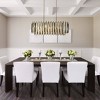 ALOADECOR 7-Light Luxury Stainless Steel Dining Room Tiered Chandelier with Smoked Crystal Accents - 2 of 4