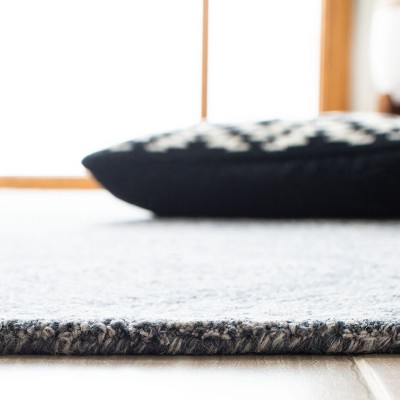 Handmade Grey & Ivory Wool Tufted Area Rug 8' x 10'