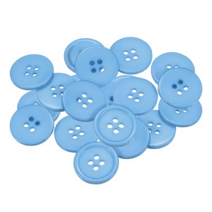 Unique Bargains Sewing Resin Round Flat 4-Hole Replacement Craft Buttons 20 Pcs - 1 of 4