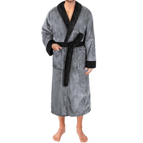 Pavilia Mens Soft Robe, Plush Fluffy Fleece Bathrobe Men, Long Faux ...
