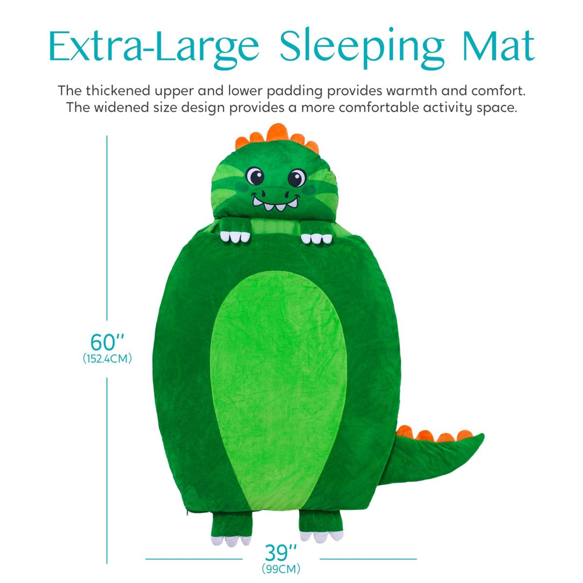 Kids Sleeping Bag Toddler Nap Mat with Pillow & Blanket 60" x 39" for 4 5 6 Year Old Boys Girl Soft Plush Sleeping Mat Preschool Kids Birthday Gifts - thumbnail 5