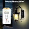 YIYIBYUS 1-Light Black Retro Outdoor/Indoor Waterproof Lantern Wall Sconce with Glass Shade - 4 of 4