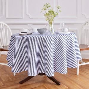 Solino Home Linen Stripe Round Tablecloth | Amalfi - 1 of 4
