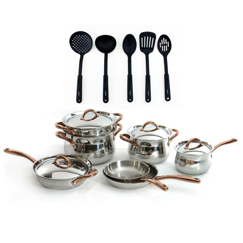 BergHOFF Ouro Gold 16Pc 18/10 Stainless Steel Cookware Set, 1 of 17