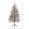 6ft. Frosted Berry Twig Artificial Christmas Tree with 350 Multicolor Gum Ball LED Lights & 808 Branches – Lively X-Mas Tree - 2 of 4