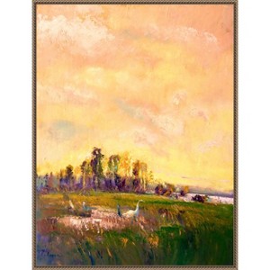 Amanti Art Abstract Marshland by Dorothy Fagan Canvas Wall Art Print Framed 23 x 30-in. - 1 of 4