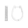 GILDED Lab-Grown Diamond Hoop Earrings for Women, Sterling Silver Hinged Hoops – Elegant Jewelry Gift box included - 3 of 4