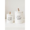 Stoneware Happy Sentiment Canister (Set of 2) - 3 of 4