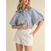 Women's Count On Me Bubble Sleeve Button Down - &merci - 3 of 4