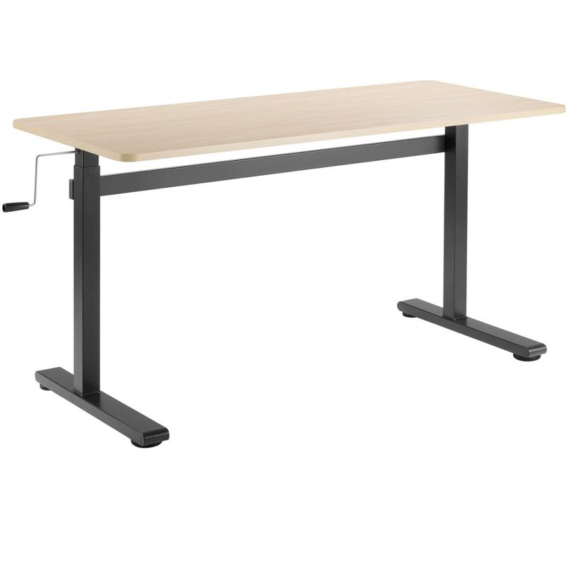 Tranzendesk Standing Desk – 55" Manual Height Adjustable Workstation – Maple – Stand Steady, 2 of 13