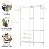 Metal Garment Rack Shoe Clothing Organizer Shelves Freestanding Multifunctional Clothes Wardrobe - 4 of 4