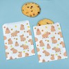Big Dot of Happiness Capy Birthday Paper Treat Bags, Capybara Birthday Party Candy Bags, Greaseproof White Paper Sandwich Cookie Bags - 25 Count - 3 of 4