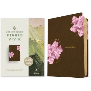 Biblia de Estudio del Diario Vivir Ntv (Sentipiel, Café/Rosa, Letra Roja) - (Leather Bound) - 1 of 1