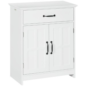 Aghana Digitals White Bathroom Cabinet with Drawer, Adjustable Shelf, Anti-Tipping Design & - 1 of 4