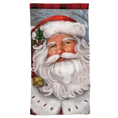 Briarwood Lane Christmas Hand Towel 26x18 Checkered Santa Hand For Christmas Towel