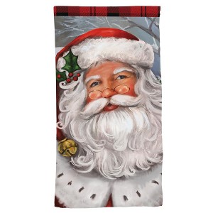 Briarwood Lane Christmas Hand Towel 26x18 Checkered Santa For Christmas Hand Towel - 1 of 3