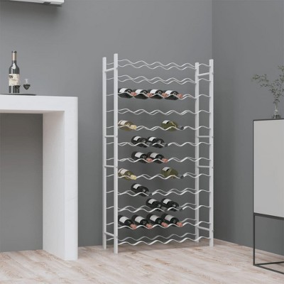 vidaXL Rack for 72 Bottles White Metal