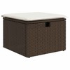 vidaXL Garden Sofa Set Brown PE Rattan, Powder-Coated Steel Standard - Brown - 4 of 4