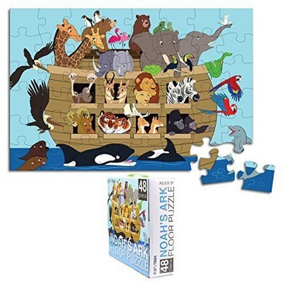 Blue Panda Floor Puzzle for Kids - Noah's Ark - Jumbo Jigsaw Puzzle, Educational Game for Family and Kindergarten, Age 3-5, 48-Piece, 1.9 x 2.9 Feet