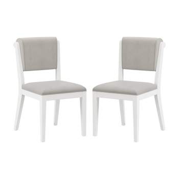Set of 2 Clarion Wood and Upholstered Dining Chairs Sea White - Hillsdale Furniture
