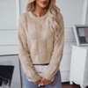 Coolmee Women's Casual Crewneck Long Sleeve Lightweight Knit Pullover Sweater Tops - 4 of 4