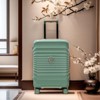 SEVOBAL Luggage 20 Inch Carry On Suitcase with TSA Lock USB Port and Spinner Wheels for Travel, Green, 16"*9"*22" - 3 of 4