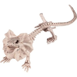 Frilled Lizard Skeleton Halloween Decoration- Weather Resistant for Indoor/Outdoor Decor- Perfect for Tabletop Party Decor, Haunted Houses, Graveyards - 1 of 4