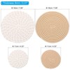 Unique Bargains Indoor Non-slip Absorbent Cotton Rope Plant Saucers Set of 4 - 2 of 4