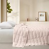Puredown Ultra-Lightweight White Down Blanket, Soft Bed Cover For All Season - 3 of 4